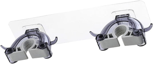 Ciieeo 3pièces Support De Balai Mural Multifonction Noir De Rangement Sans Perçage Pour Maison Cuisine Et Salle De Bain Organisateur De Nettoyage Avec Double Clip