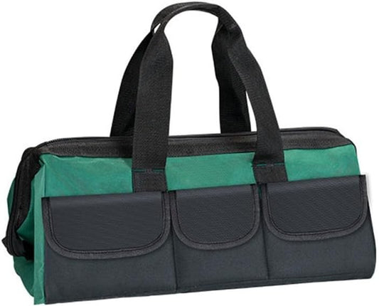 Sac Fourre-tout Robuste En Tissu 1680D Avec 6 Poches Pour Organiser Les Clés Et Les Perceuses Dans Un Atelier Ou Un Jardin, Vert, Noir, 33 Cm (40,6 Cm)