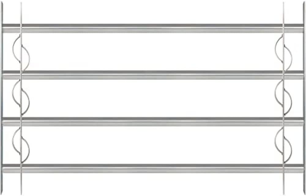 Alberts 563646 Secorino Style Window Grille | Sliding For External Windows | Burglar Protection Grille | Galvanised In Blue | 600 X 500-650 Mm