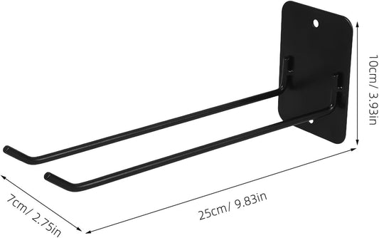 Cabilock Crochets Muraux 2 Pcs En Fer Noir Pour Rangement Outils De Jardin Installation Facile Et Design Gain De Place, Pour Garage Cuisine
