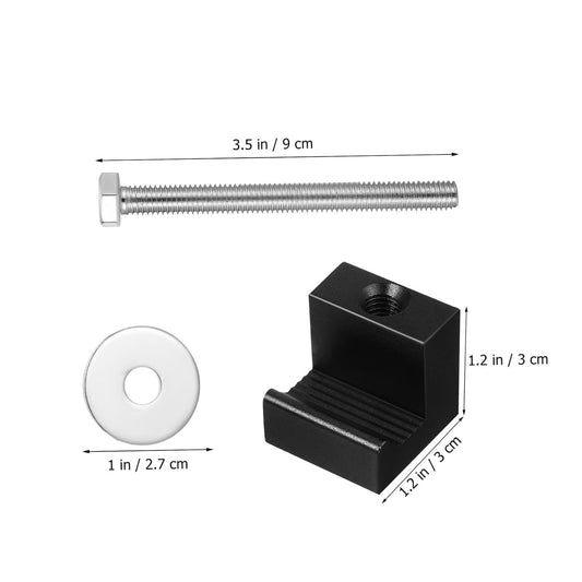 Ciieeo 4pièces Kit De Montage Pour Boîte à Outils De Camion Pinces De Fixation Alliage Aluminium Crochets J Pour Boîte à Outils Accessoires Pour Pick-up