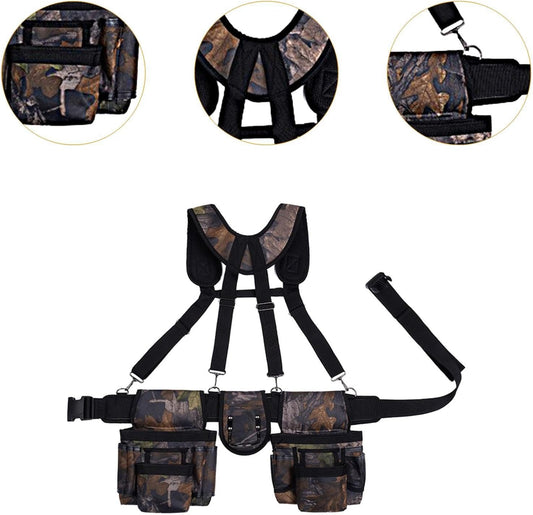 Ceinture Porte Outils Sacoche Professionnelle Organisateur De Mécanicien Pochette De Travail Du Bois Avec Sangle Réglable Approprié Pour Mécaniciens, Multi