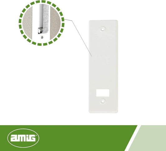Amig - Trim Or Cover Made Of Aluminium Finished In White For Roller Blinds | Dimensions: 22 X 6.5 Cm | Distance Between Screws 17 Cm | Thickness 0.5 Mm