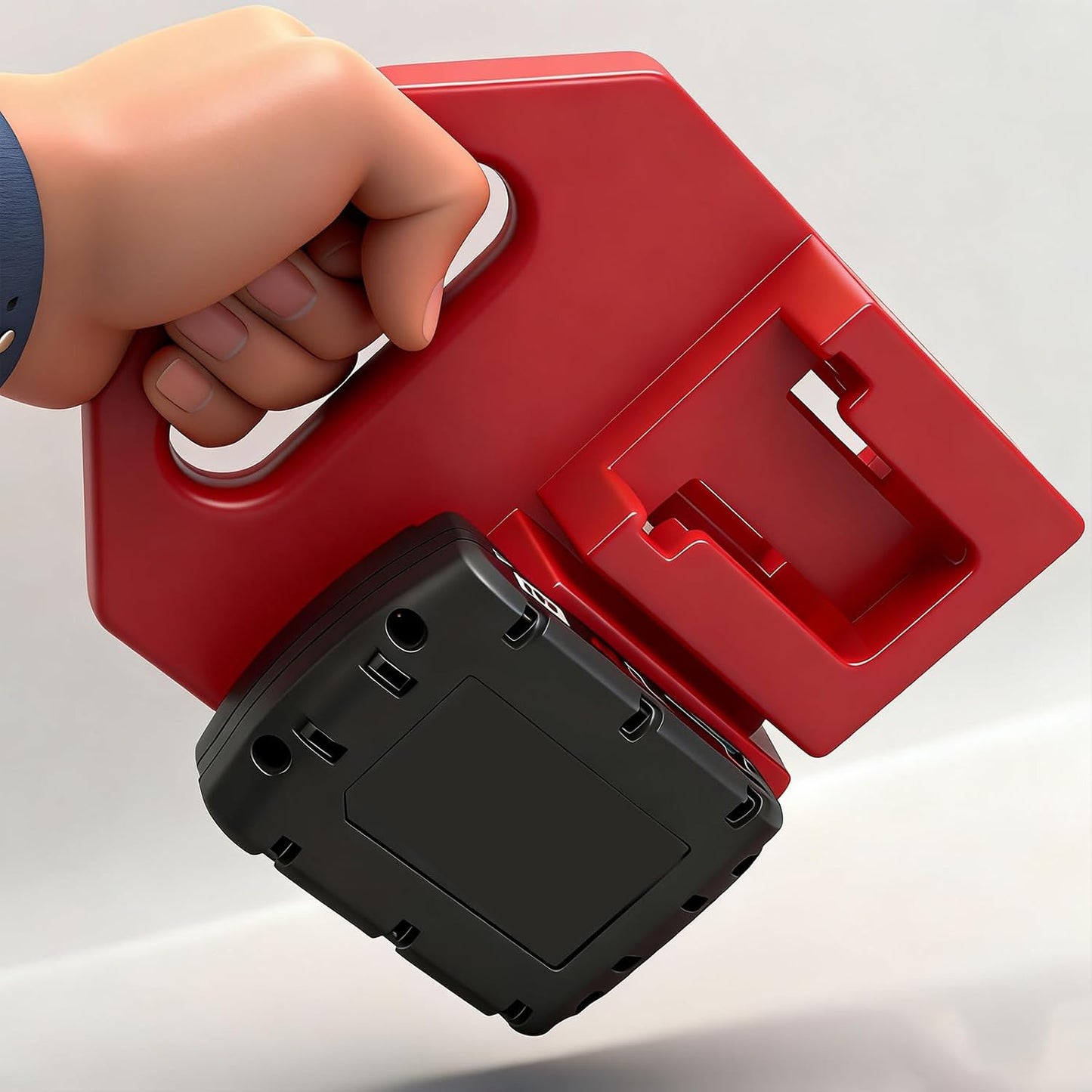 Support De Rangement De Batterie Avec Mécanisme De Verrouillage Pour Un Maintien Organisé Et Sécurisé Des Batteries D'outils 18 V