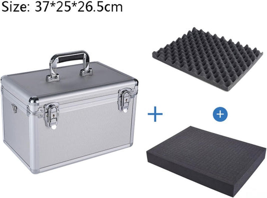 GENERIC Boîte à Outils Portable En Aluminium, Boîte à Outils, Boîte De Rangement, Armoire De Rangement, Boîte à Outils En Métal Robuste Avec Mousse Amovible