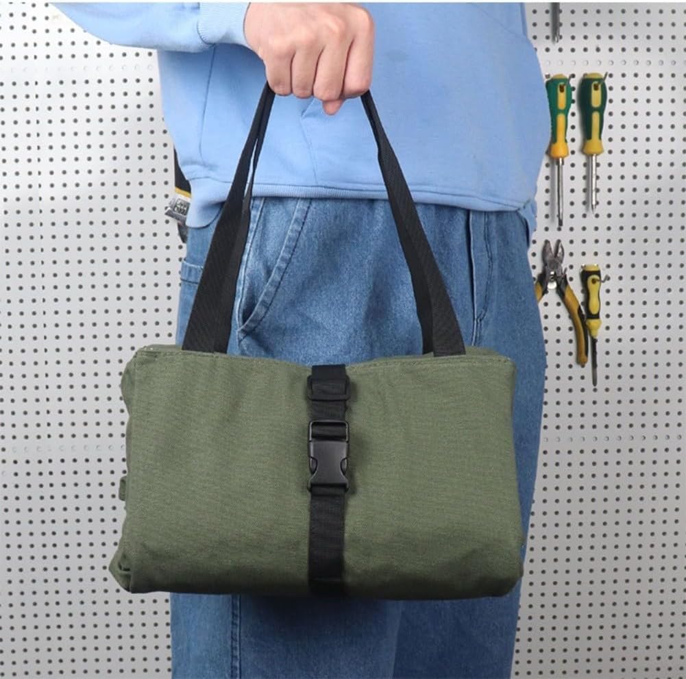 Sac à Outils En Toile Avec Cinq Poches Zippées Pour Tournevis Et Douilles, Organiseur De Rangement Robuste Pour Mécanicien, Bleu, 490 X 335 Mm (bleu)