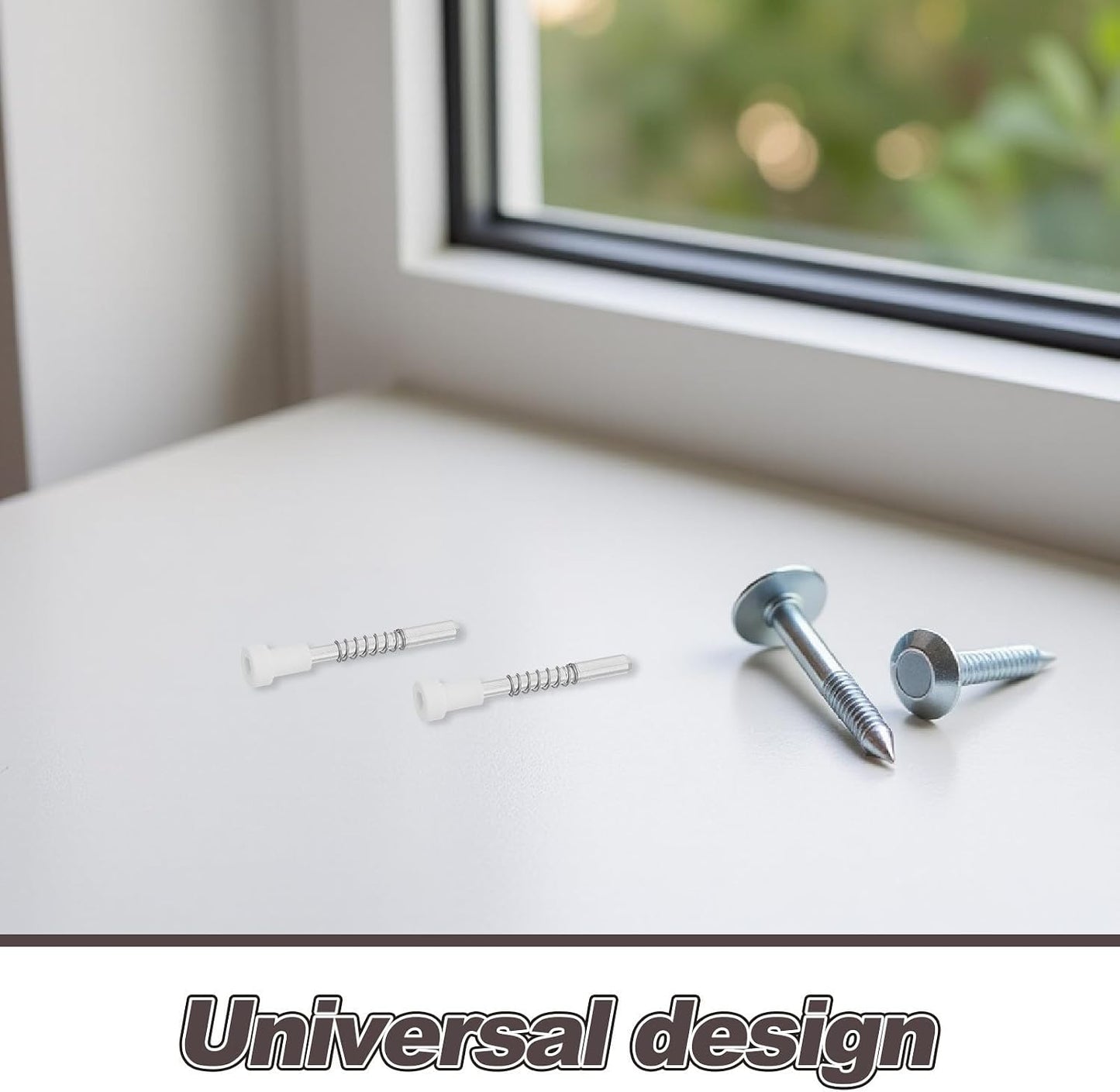 Ciieeo 20 Pièces Loquet à Ressort Métallique Installation Facile Fixation En Plastique Et Métal Pour Moustiquaire De Fenêtre Pour Décoration Intérieure Et Rénovation