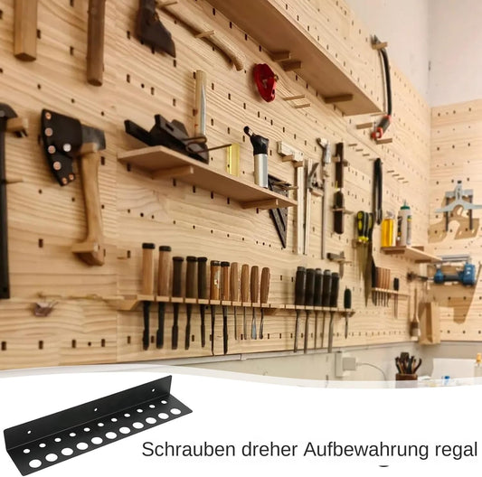 Support De Tournevis - Organisateur Mural En Métal - Rangement Robuste Des Outils à Main - Organisation Peu Encombrante Pour Banc De Bricolage, Garage, Atelier, Panneau Perforé, Montage Peu Encombrant