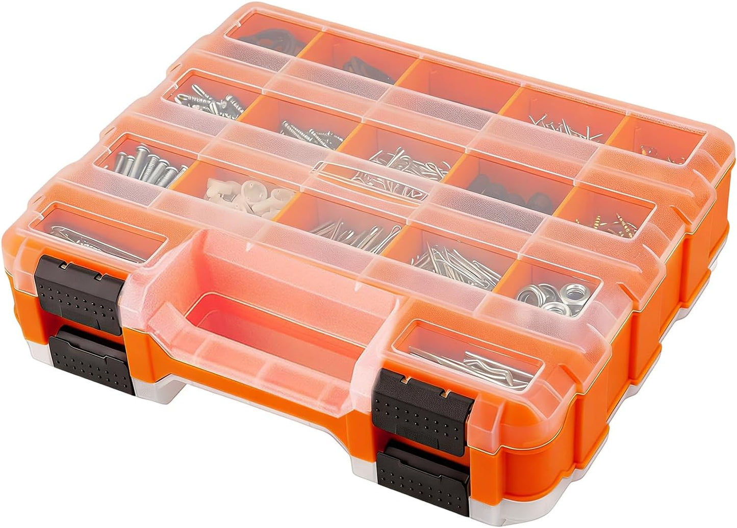 Petite Boîte à Outils | Organisateur Portable Transparent, Rangement De Forets, Vis Et écrous Avec Couvercle – Pour Garage, Maison, Atelier, Matériel, Clous, écrous, Jeu De Forets Et Clés à Douille
