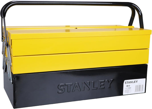 Stanley 1-94-738 94-738 Boîte Métal 5 Tiroirs - Grand Volume De Rangement -deux Poignées Articulées & STANLEY FATMAX Cutter à Cartouche - Chariot En Acier Inoxydable, 6 Lames 18 Mm Incluses, Robuste