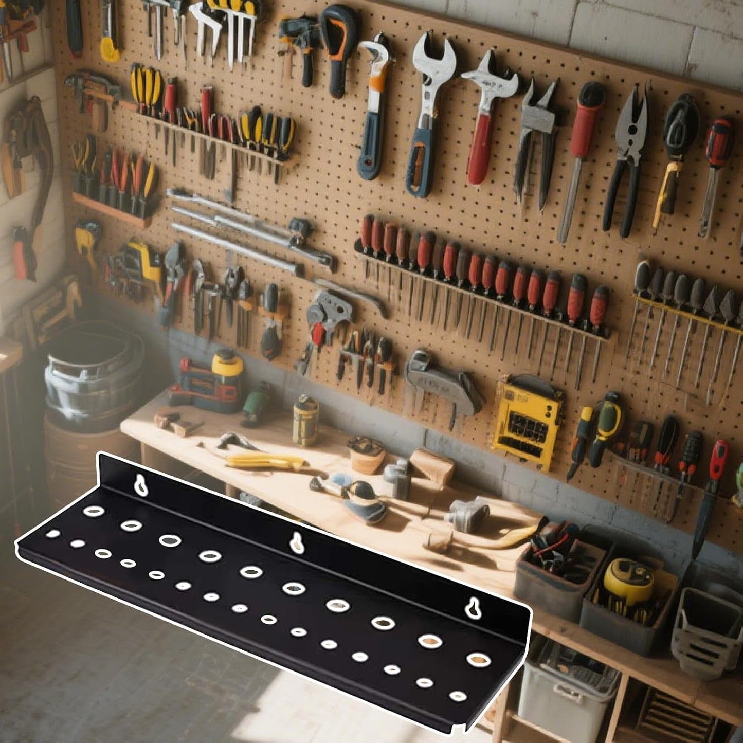 Rack De Tournevis, Organisateur De Tournevis,STOCKAGE D'OUTIL MAIN MUR MONTRE | 25 Trous Pour Les Petits Outils à Main Pour Robustes à Main Pour Le Garage De La Remise D'ateliers