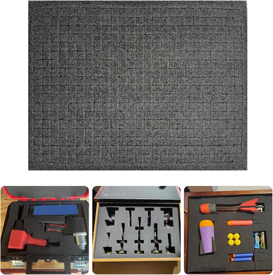 Boîte à Outils Légère Avec Doublure En Mousse EPE - Carrés De Déchirure Pour Un Ajustement Précis - Haute Densité - Résistant Aux Chocs - Durabilité - Doublure Légère En Mousse EPE - Carrés De