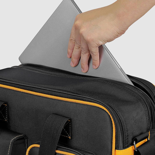 Sac à Outils Robuste Pour électricien Avec Tissu Oxford Résistant à L'eau Et Fond Renforcé Pour Plus De Stabilité