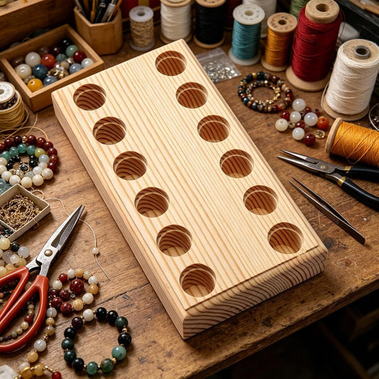 Range-Pinces,Plateau De Rangement En Bois Avec Fentes Multiples Pour Pinces | Organiseur Pour Outils De Perlage - Pour Garage, Établi, Armoire, Service Mécanicien, Travaux Construction