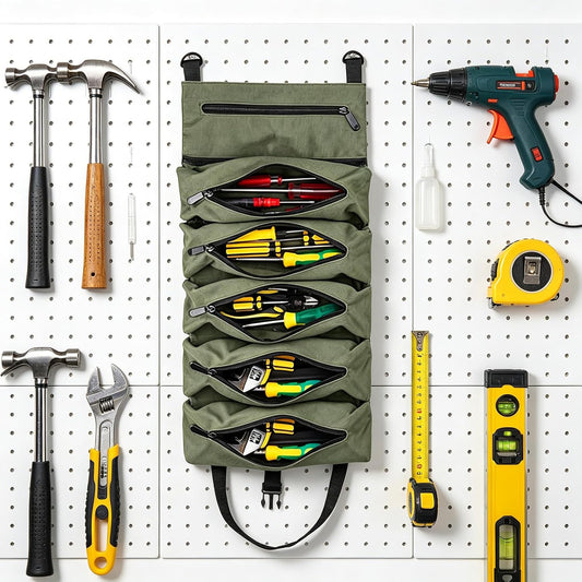 Sac à Outils Compact à Roulettes Pour Clés, Tournevis, Pinces, Résistant à L'eau Et à La Poussière, Excellent Pour Les Mécaniciens Et Les Bricoleurs En Toile