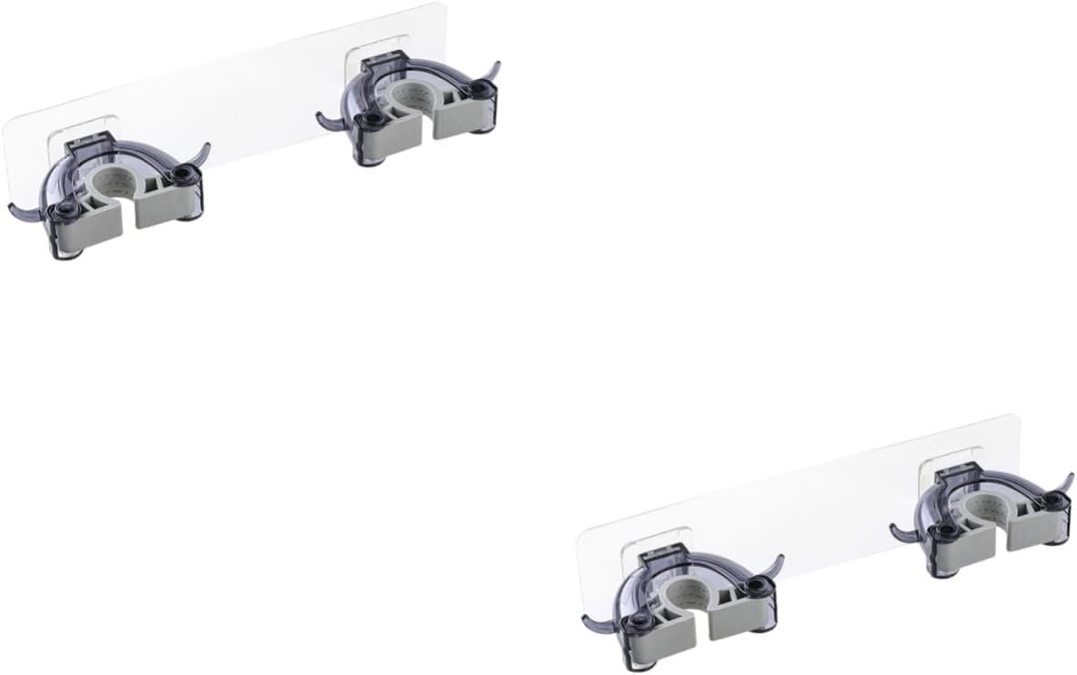  Angoily Lot De 2 Supports Muraux Sans Couture En Plastique Pour Balais Robustes Pour La Maison La Salle De Bain - Autocollant