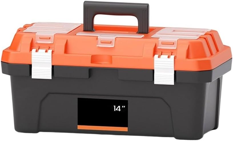  Boîte à Outils Double Couche Avec Bacs De Rangement Et De Rangement, Fabriquée En Polypropylène Robuste Pour Une Utilisation Fiable à La Maison Ou à L'atelier (43,2 Cm)