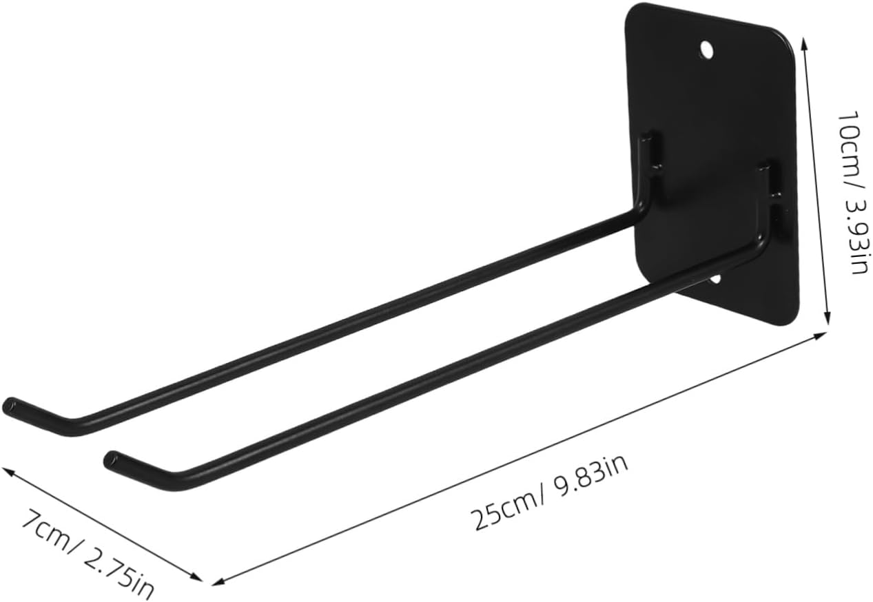  Ciieeo Lot De 2 Crochets Muraux En Fer Noir Pour Garage Cuisine, Organisateur De Balai Robuste Et Multifonctionnel, Pour Pelles Et Balais