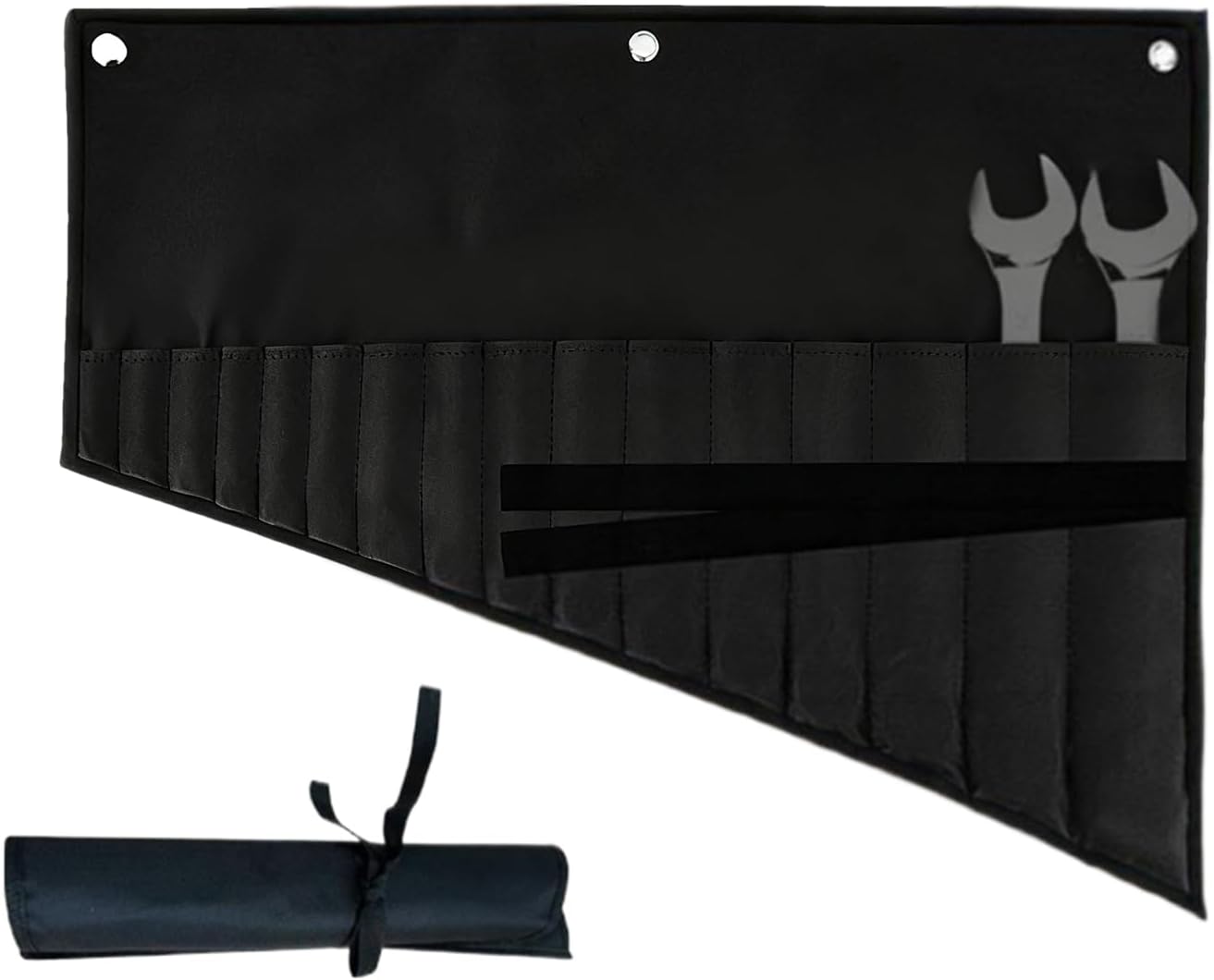 GENERIC Organisateur De Clés Enroulable, Pochette Porte-outils Robuste, Multi-poches Compacte, Matériau Oxford Avec Détails De Sangle élastique, Pochette à Clé, Organisateur D'outils Pour Camion, Mécanicien