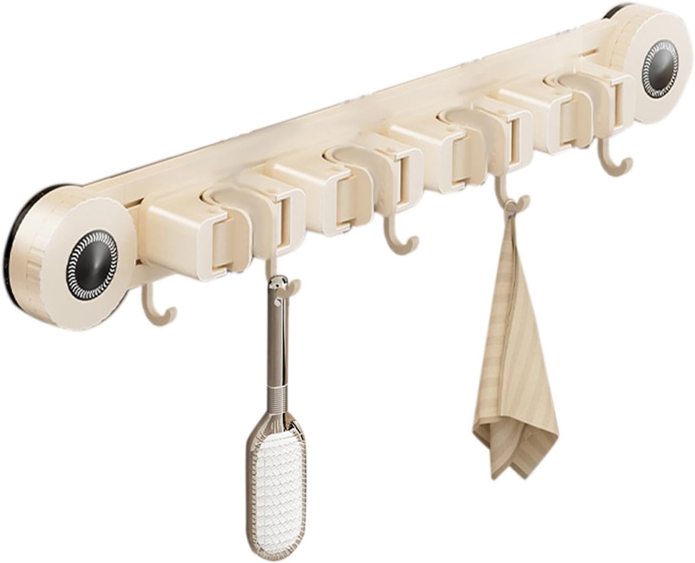  Générique Porte-Balai,Supports À Ventouse Antirouille Haute Résistance,Organisateur Mural Pour Serpillère Et Outils - Pour Dortoir Bureau Appartement Chambre Salon Salle De Bain