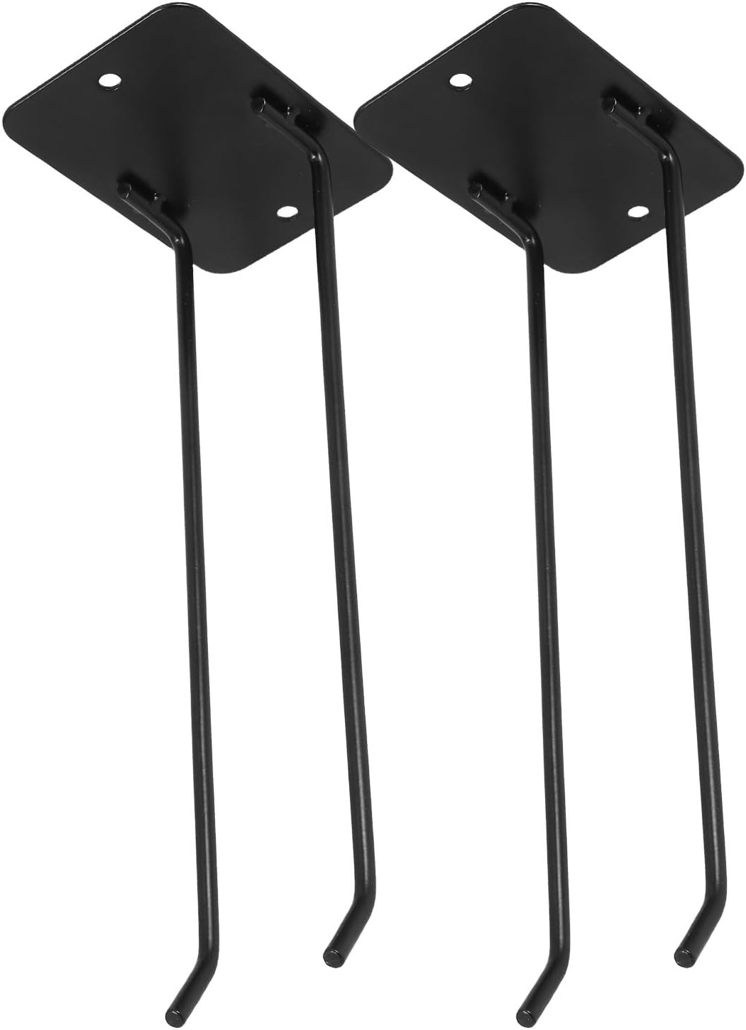  VICASKY Lot De 2 Crochets Muraux En Métal Noir, Porte-serpillière Et Porte-pelles Pour Rangement Et Organisation D’outils, Support Mural Multifonction Pour Garage, La Cuisine Et