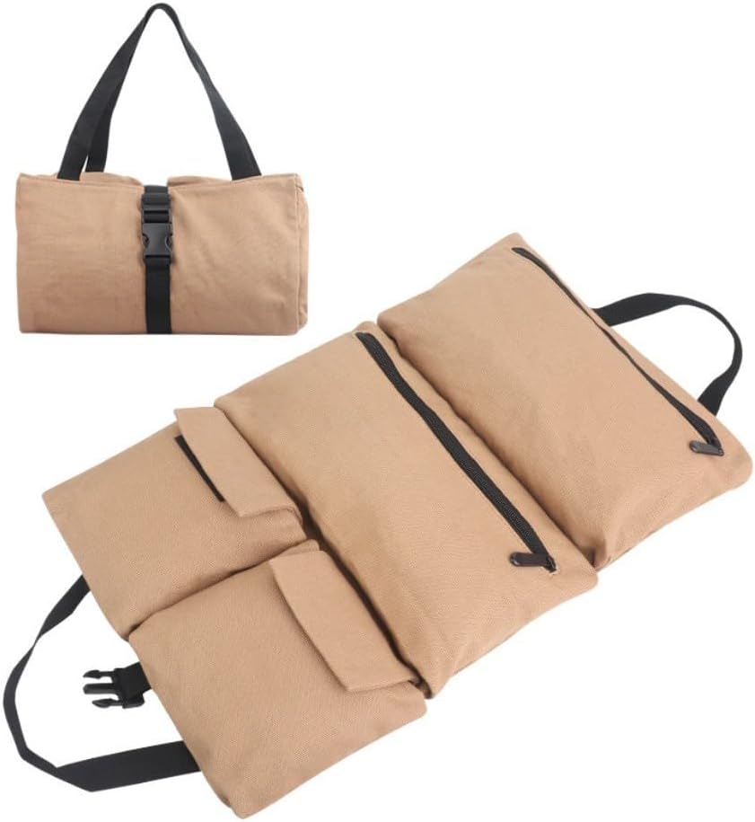  Sac à Outils En Toile Avec Cinq Poches Zippées Pour Tournevis Et Douilles, Organiseur De Rangement Robuste Pour Mécanicien, Bleu, 490 X 335 Mm (bleu)