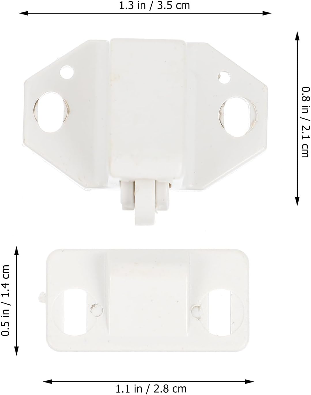  Artibetter 10ensembles Lot Loqueteaux Plastique Pour Portes Serrure à Billes Et Facile à Installer Adapté Aux Portes Armoire Et Placard
