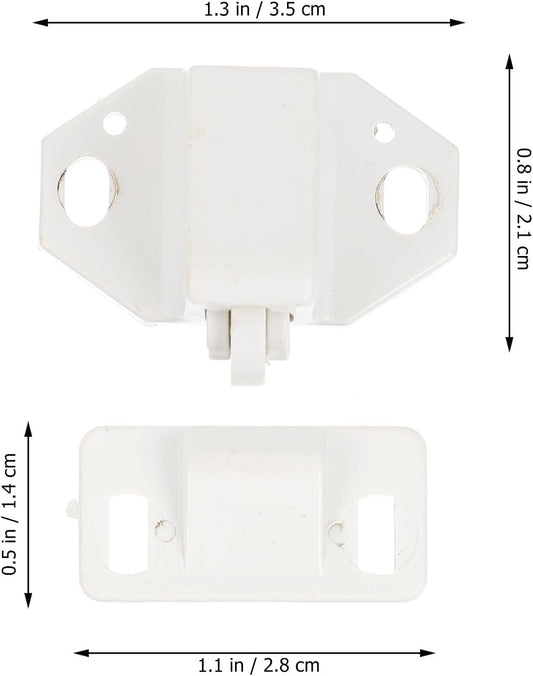  Artibetter 10ensembles Lot Loqueteaux Plastique Pour Portes Serrure à Billes Et Facile à Installer Adapté Aux Portes Armoire Et Placard