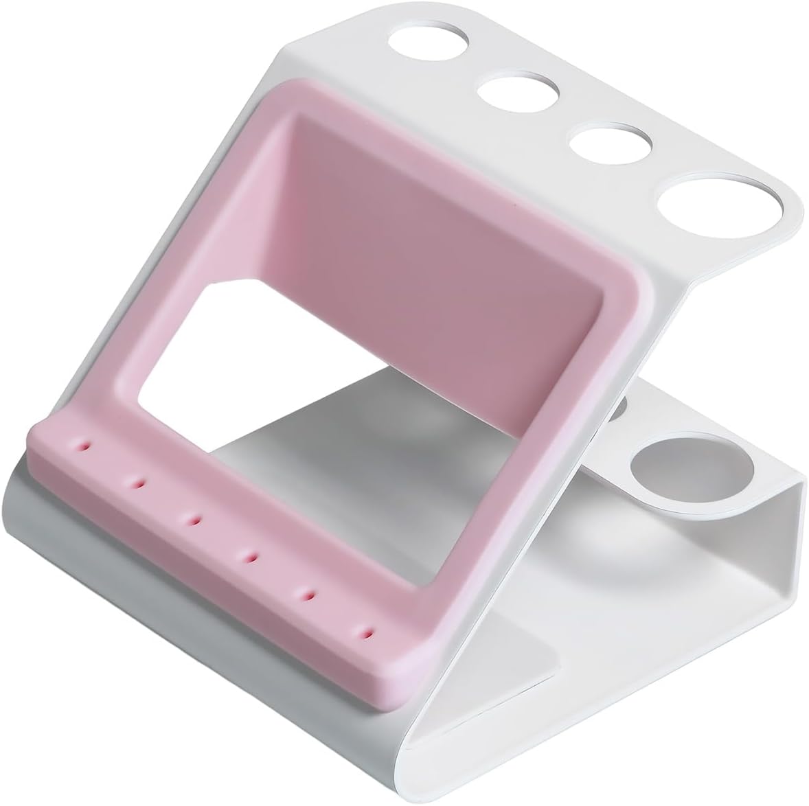  Pour Outils De Manucure, Organisateur De Bureau Pliable En ABS Avec Pour Perceuse, Trous D ' Embouts Et Tasse à Brosse Pour Poste De Travail De Salon Ou De Table à Domicile, De