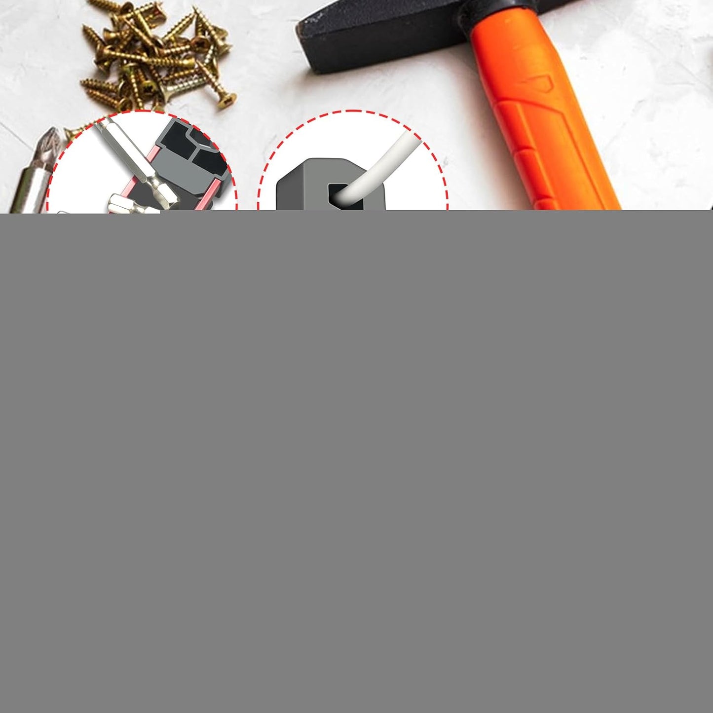  Support Magnétique Pour Embouts De Tournevis, Support Mural à 40 Emplacements Avec Construction Robuste, Station De Rangement De Douilles, Support à Outils électriques Avec Design Sûr, Rangement
