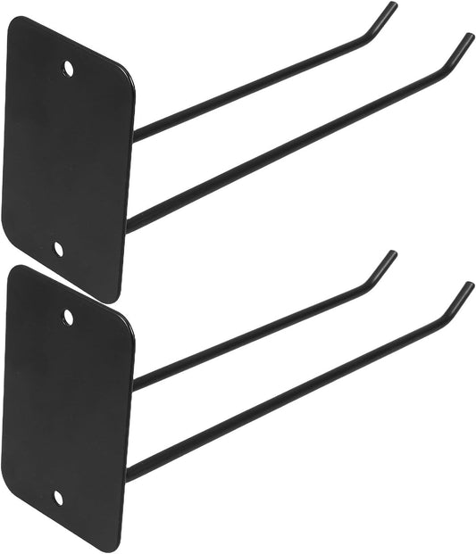  Toyvian Crochets D'organisation D'outils Muraux En Fer Noir 2 Pièces Pour Rangement Multifonctionnel De Pelles Et Outils Garages Installation Facile