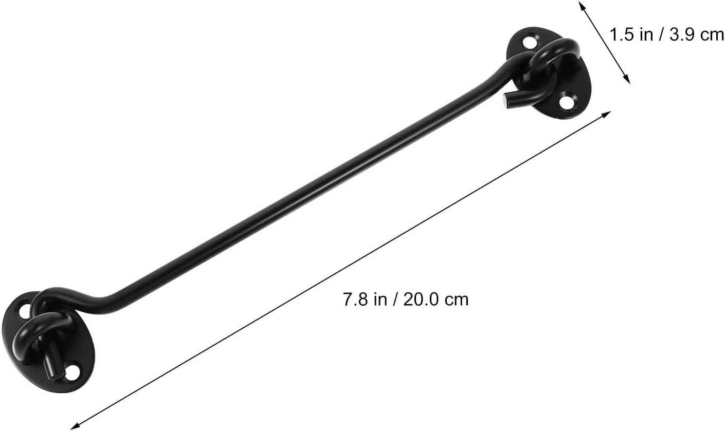  Housoutil Crochet De Fenêtre 2pcs En Acier Inoxydable Noir Solide Et Résistant Crochet De Verrouillage Pratique Pour Fenêtre, Pour Limiter L'ouverture Et Sécuriser