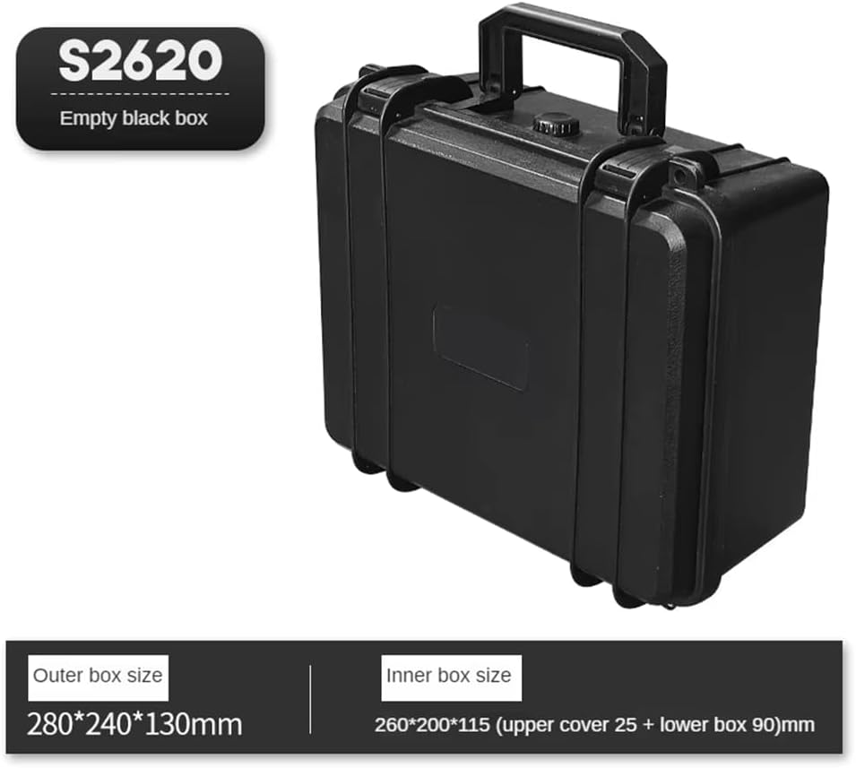  Boîte De Rangement D'Instruments à Grande Capacité Avec Éponge, Valise Portable, Boîte En Plastique Dur Épaissie, Boîte à Outils Pour Matériel, Rouge.