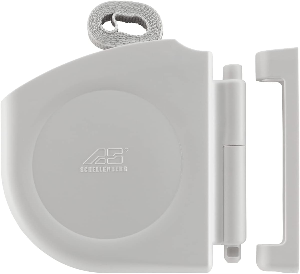  Schellenberg 50156 Design Mini Roller Shutter Strap With 14 Mm X 5 M Strap And Wall Bracket, White