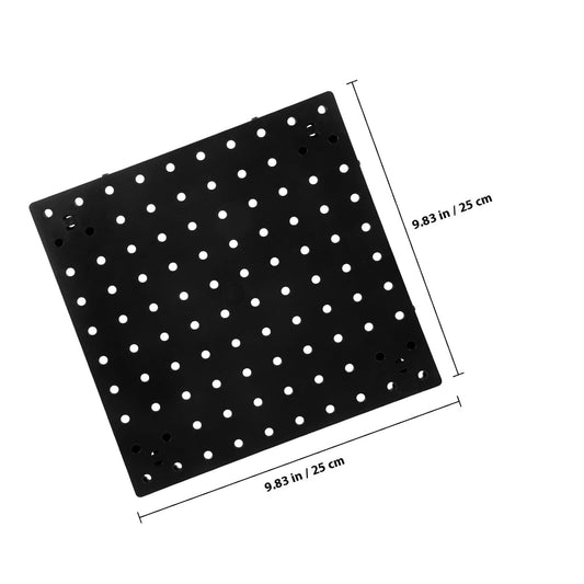  VICASKY Panneau Perforé Noir En Plastique Multi-fonctionnel Et Pratique Pour Rangement Mural Garage Ou Salle De Bain, Organiseur Simple Et Élégant Pour Atelier