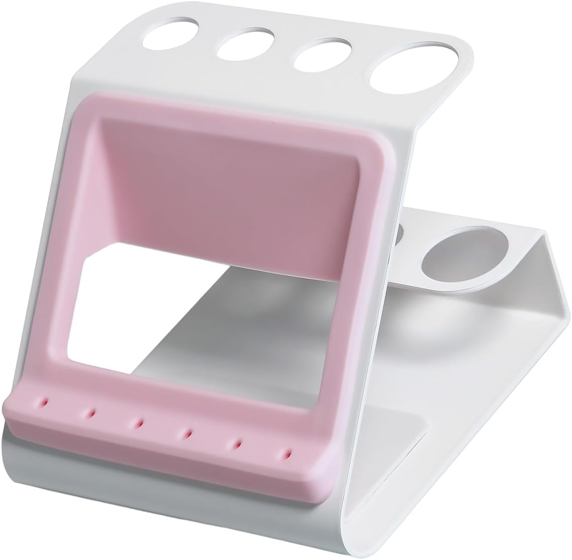  Pour Outils De Manucure, Organisateur De Bureau Pliable En ABS Avec Pour Perceuse, Trous D ' Embouts Et Tasse à Brosse Pour Poste De Travail De Salon Ou De Table à Domicile, De