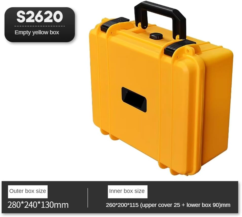  Boîte De Rangement D'Instruments à Grande Capacité Avec Éponge, Valise Portable, Boîte En Plastique Dur Épaissie, Boîte à Outils Pour Matériel, Rouge.