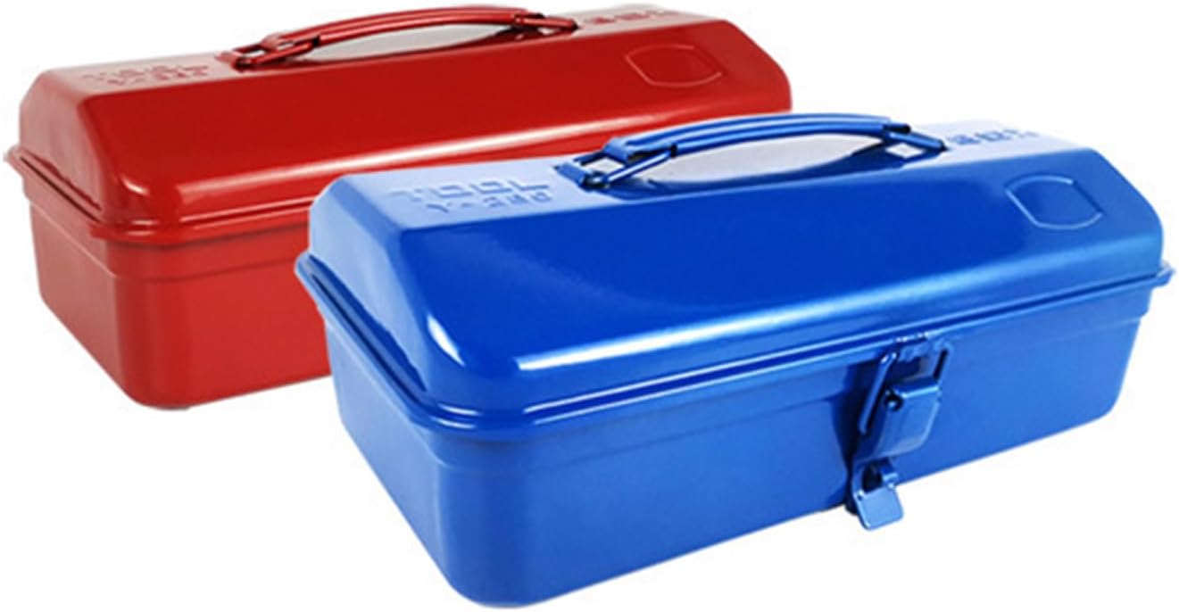  Coffre à Outils En Fer Avec Poignée Ergonomique De Grande Capacité, Boîte à Outils En Métal Robuste Avec Poignée, étui De Rangement Portable Pour L'organisation Des Outils