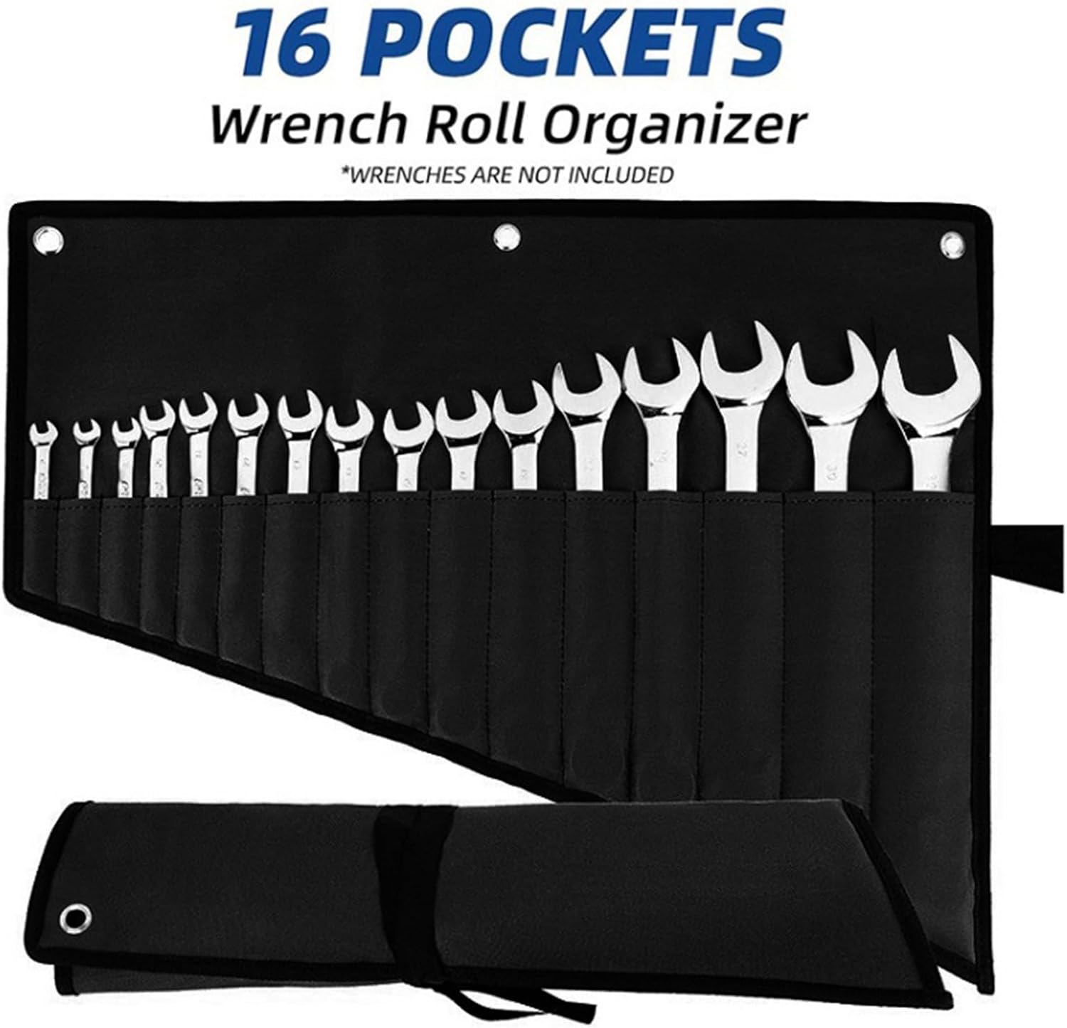 GENERIC Organisateur De Clés Enroulable, Pochette Porte-outils Robuste, Multi-poches Compacte, Matériau Oxford Avec Détails De Sangle élastique, Pochette à Clé, Organisateur D'outils Pour Camion, Mécanicien