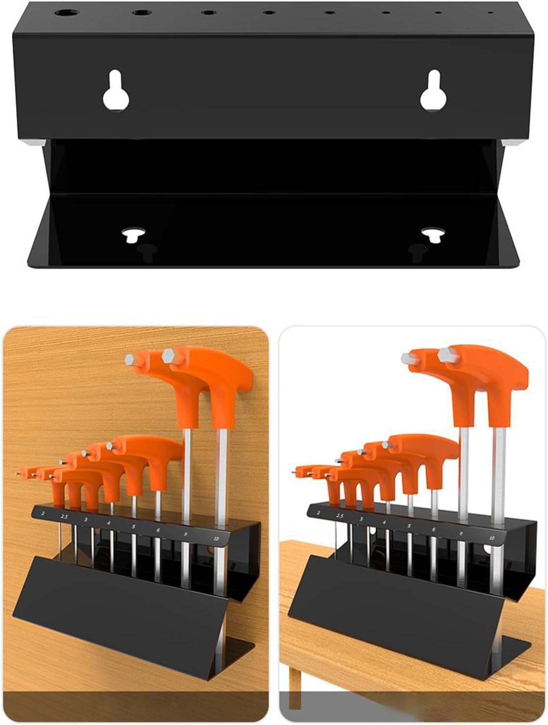 GENERIC Rangement De Clés – Rangement Mural Pour Clés Hexagonales Robustes | Porte-outils Hexagonal Multifonctionnel Pour Salon, Atelier, Dortoir, Atelier De Réparation