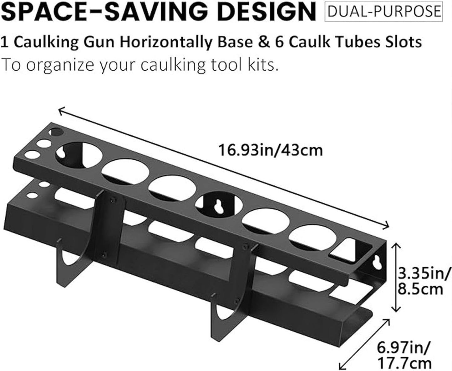  Support Porte-Tube À Graisse Mural | Rack De Rangement Pour Outils Tubulaires - Support Adhésif Mural,Pour Industrie, Maison, Garage, Atelier, Cabanon, Abri De Jardin, Entrepôt, Dépôt Et Le Stockage
