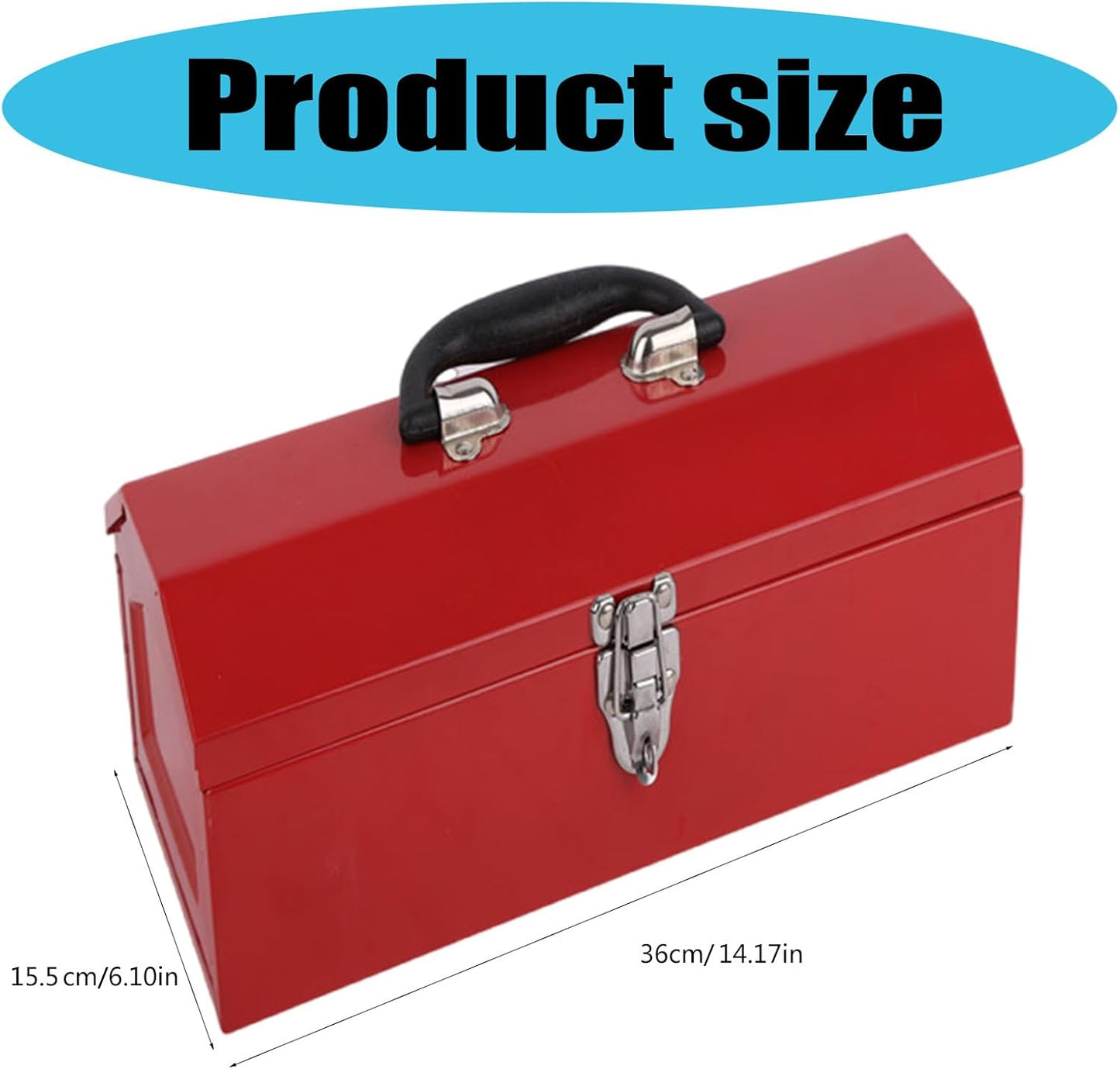  Boîte à Outils Portative En Forme De Toit Rouge Pour Réparation De Maison Et Atelier