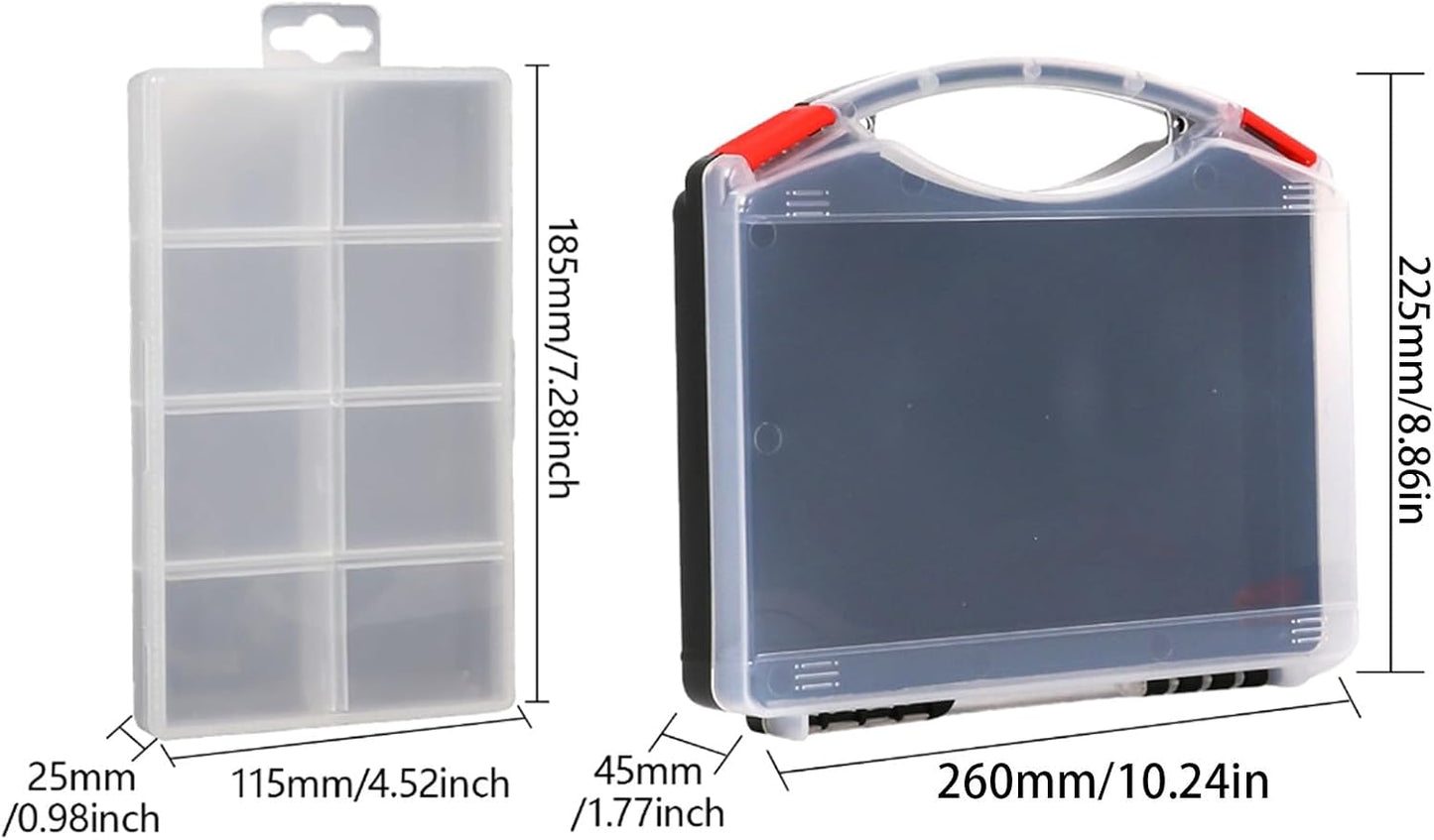  Boîte à Outils Transparente Multifonctionnelle Pour écrous, Boulons, Petite Boîte à Outils