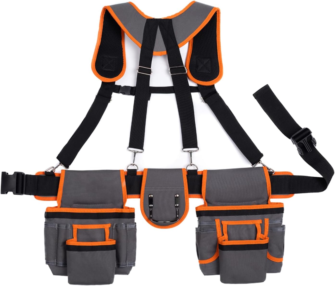  Ceinture Ergonomique Pour Outils De Travail Avec Compartiment De Rangement Multi-poches, Sangle Rembourrée Renforcée, Porte-jarretelles Réglables, Pochette à Outils, Ceinture De Charpentier