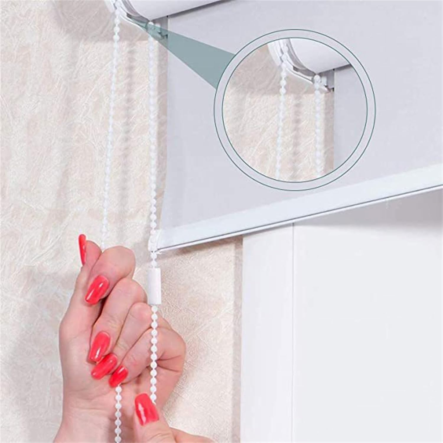  Corde De Traction Pour Rideaux - Corde De Traction Robuste - Décoration En Métal - Store Enrouleur - Quincaillerie De Fenêtre - Accessoire Pour Bureau/maison