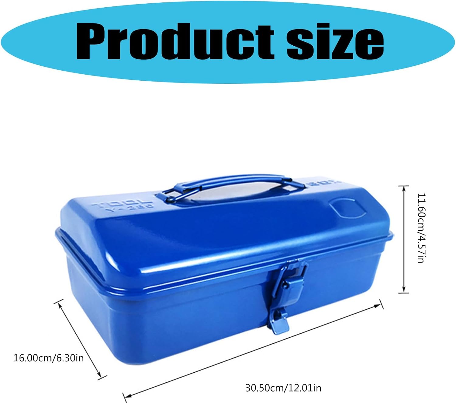  Coffre à Outils En Fer Avec Poignée Ergonomique De Grande Capacité, Boîte à Outils En Métal Robuste Avec Poignée, étui De Rangement Portable Pour L'organisation Des Outils