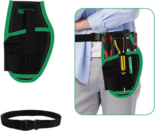  Lot De 2 Pochettes à Outils Avec Plusieurs Compartiments Pour Une Organisation Sécurisée, La Construction, La Réparation, Sac Banane Multifonction