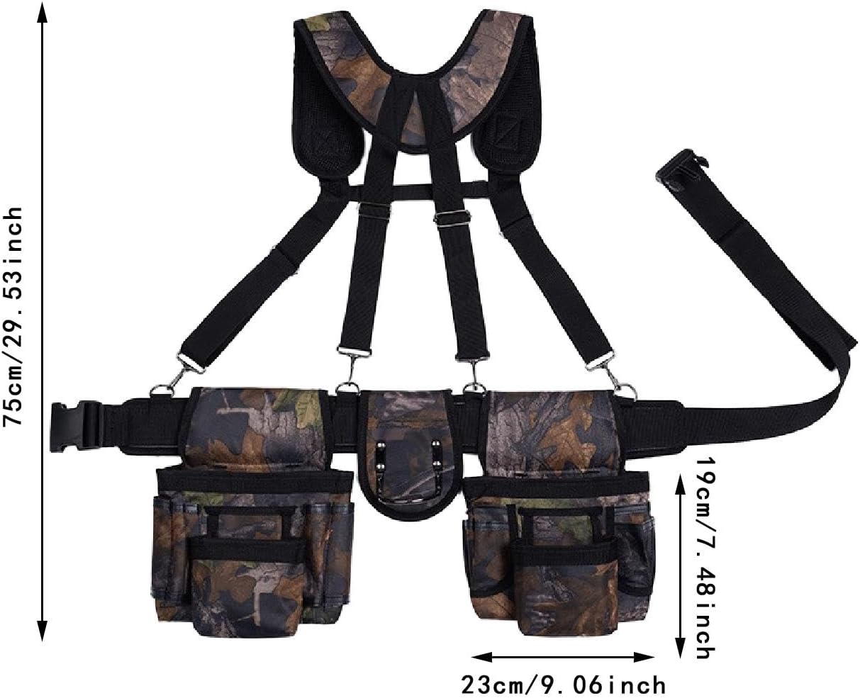  Ceinture Porte Outils Sacoche Professionnelle Organisateur De Mécanicien Pochette De Travail Du Bois Avec Sangle Réglable Approprié Pour Mécaniciens, Multi