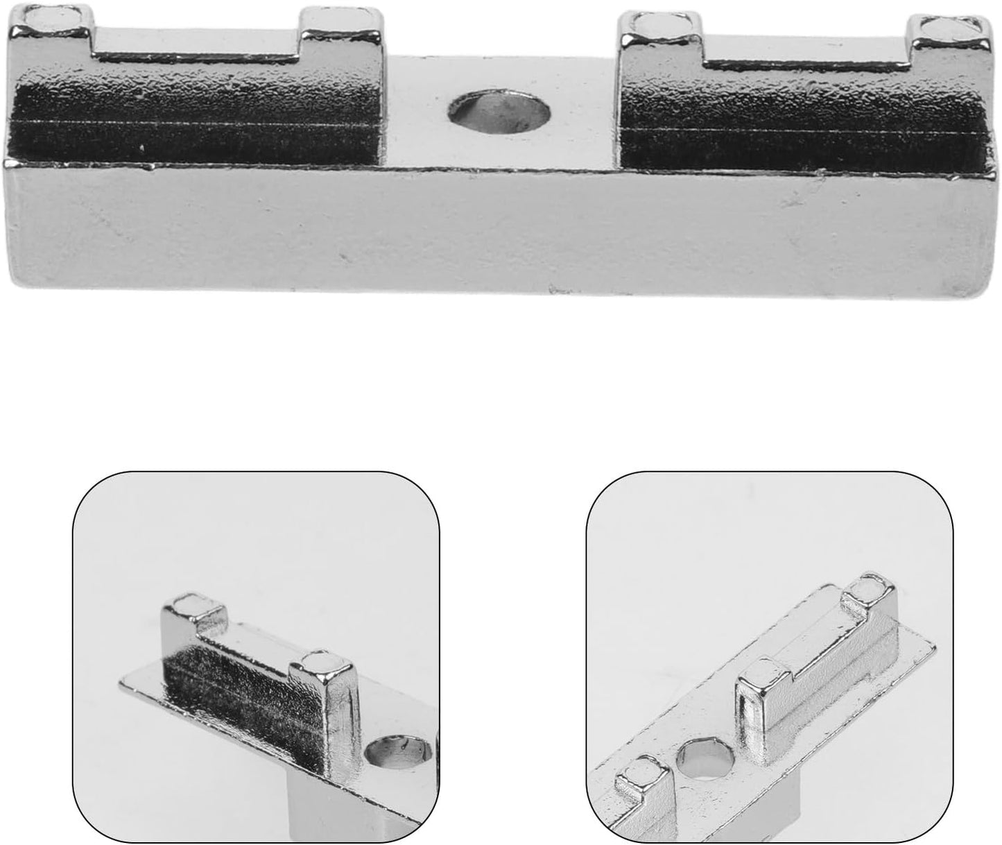  Ciieeo Verrou De Fenêtre à Battant En Alliage De Zinc Gâche Et Blocage 4.4X1.2X1.0Cm Argenté Pour Remplacement Et Quincaillerie De Fenêtres