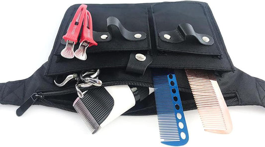  Pochette De Rangement Pour Ciseaux De Coiffure, Barbier, Ceinture De Coiffure, Ciseaux De Coiffure, Peigne En Toile Pour étui, Outils De Coupe, étui De Transport, Ceinture De Taille